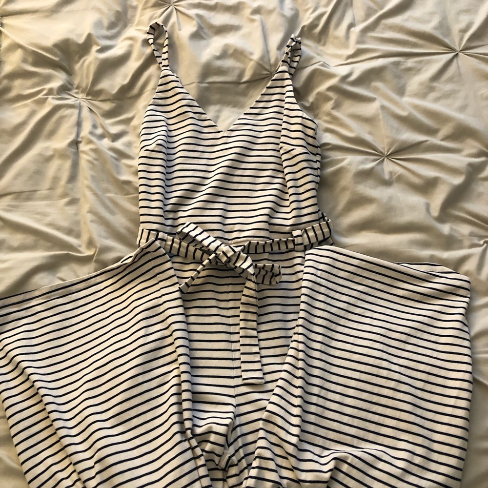 Monteau LA Striped Jumpsuit